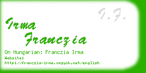 irma franczia business card